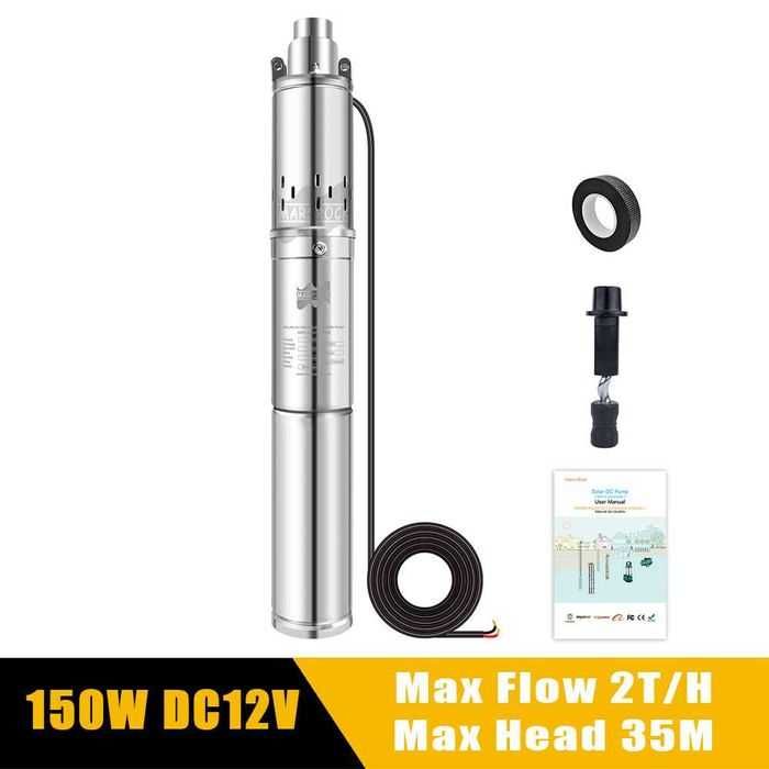 Solar DC Household Deep Well 
controlador embutido, taxa de fluxo 150w