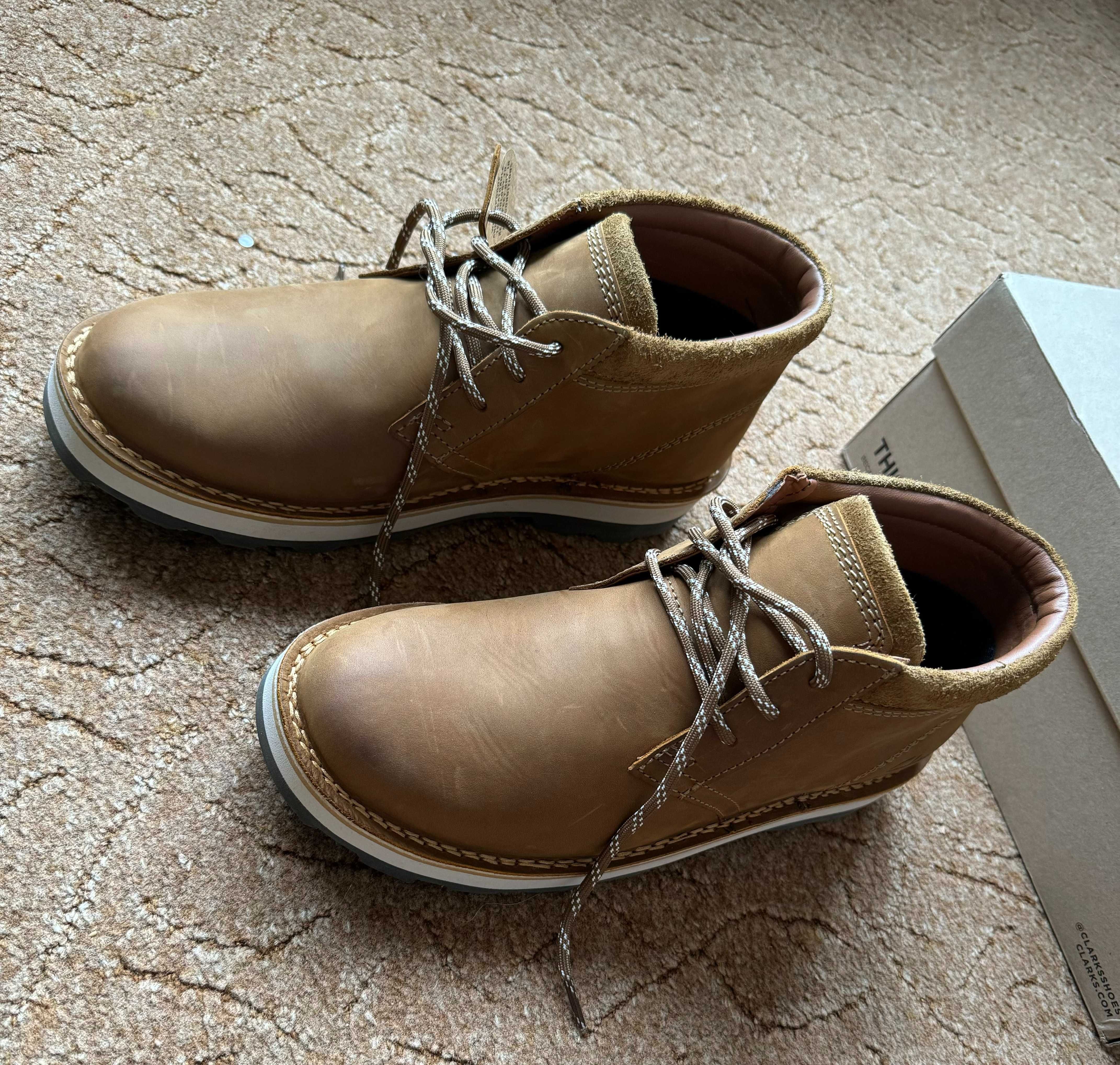 Clarks 41.5 Шкіряні водозахищені черевики 7.5 CORSTON DB WATERPROOF