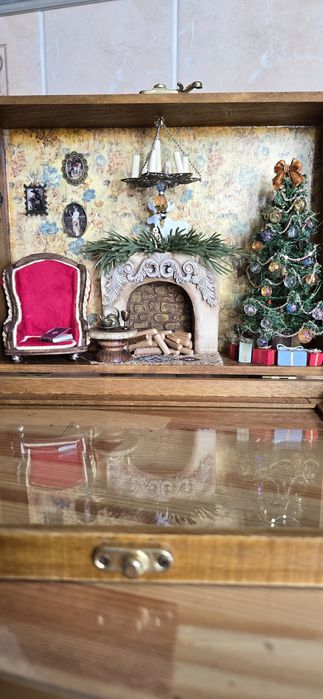 Різдвяна, новорічна композиція, мініатюра, об'ємна картина