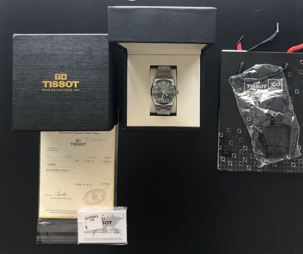 Tissot Prx zielony Nowy! Pudełko, gwarancja papiery!