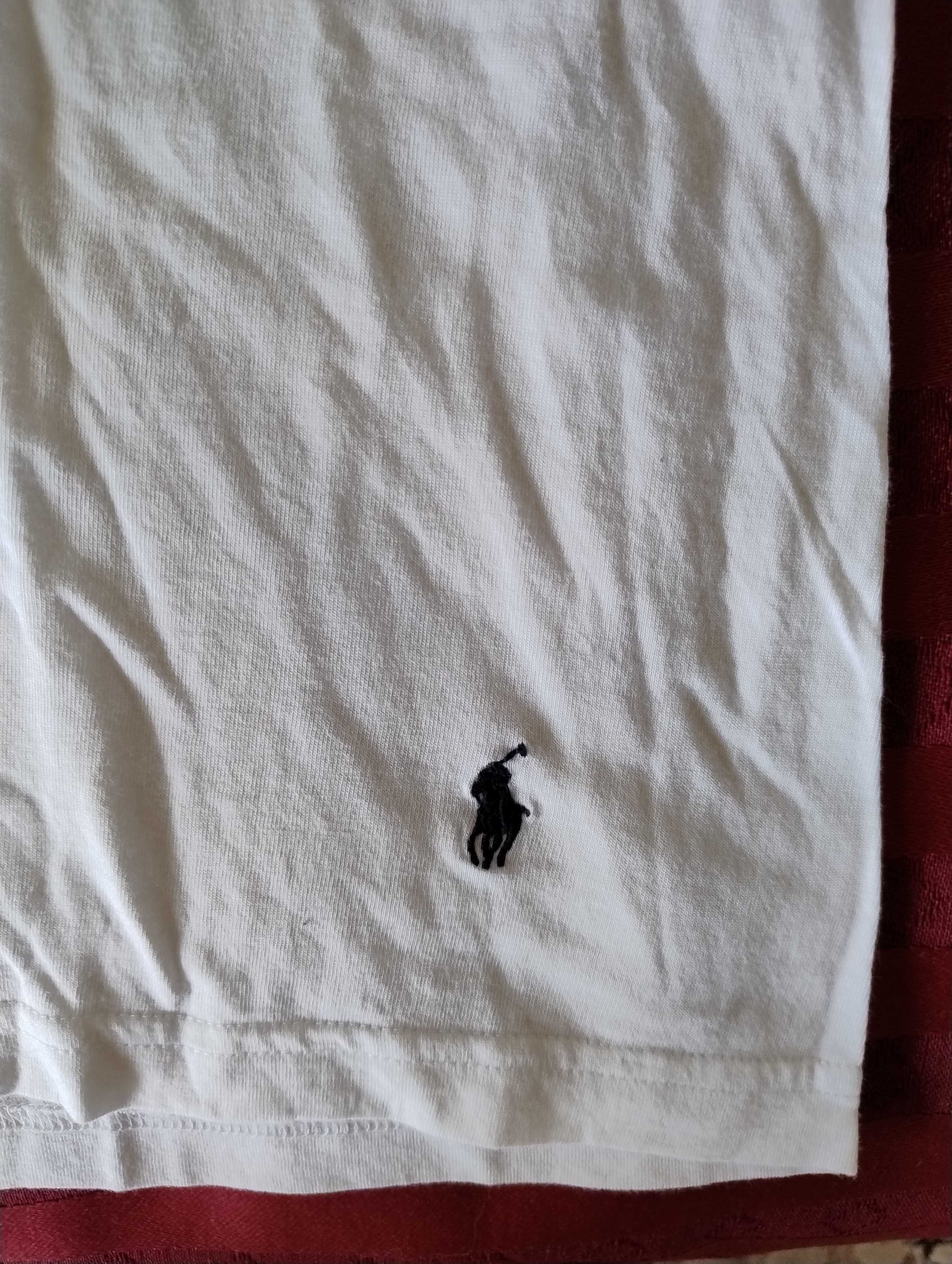 SUPER CENA T-shirt biały koszulka męska POLO RALPH Lauren r. L st bdb.