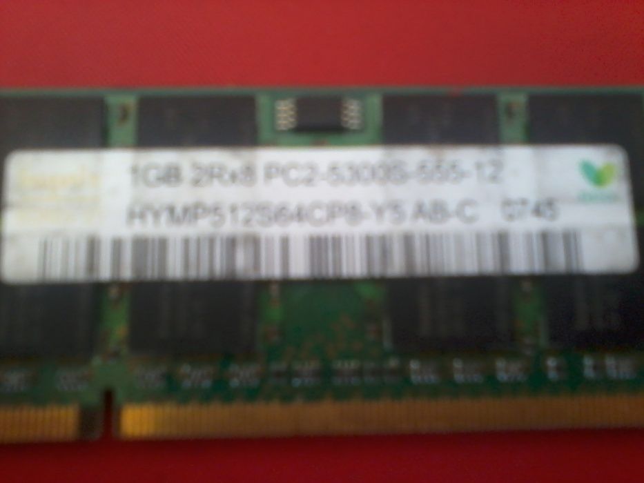 Memorias RAM 1 GB 2Rx6 PC2 - 5300_555-12 (Portatil )