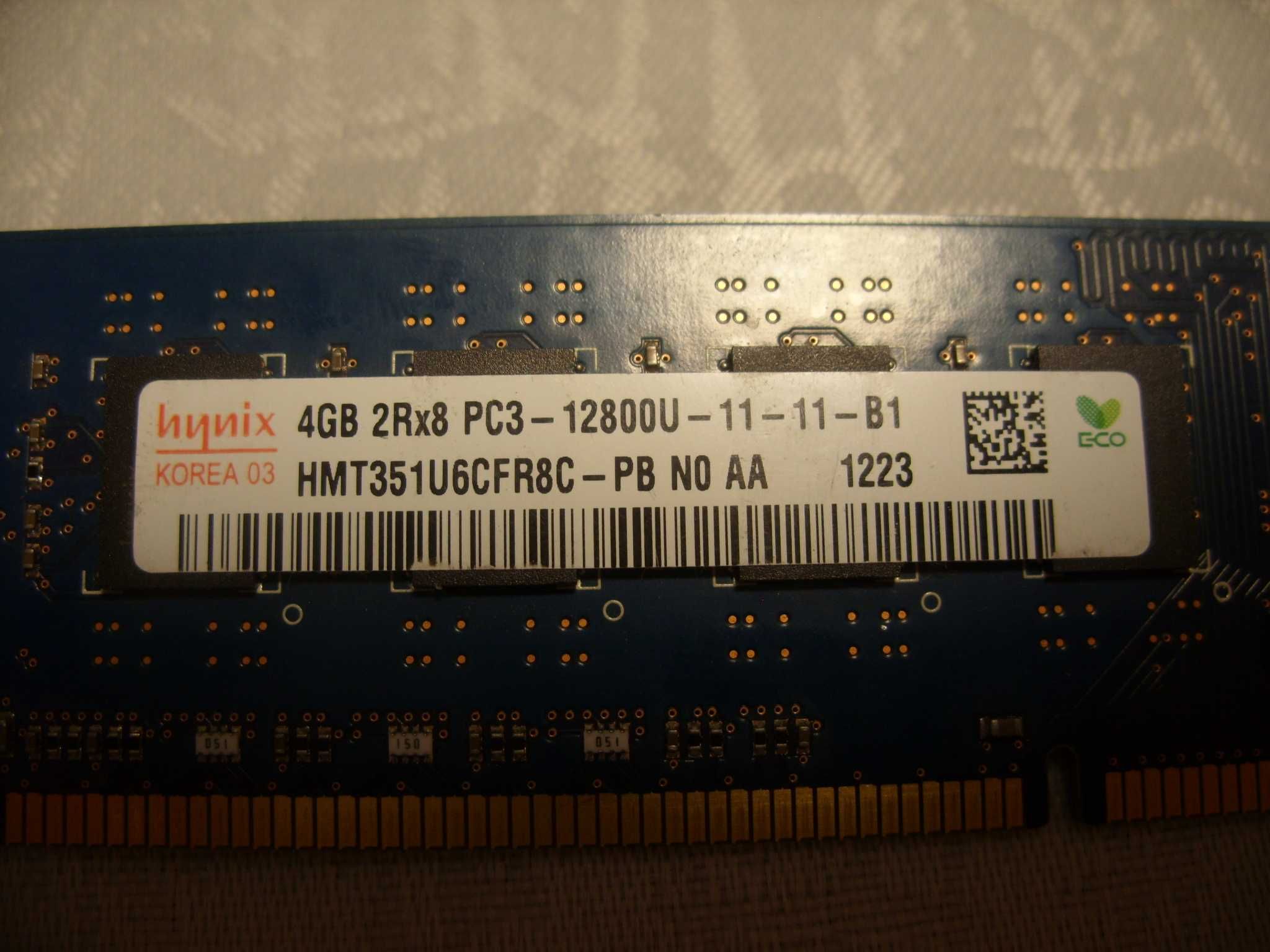 pamięć RAM HYNIX 4GB DDR3 PC3-12800U-11-11-B1 1600Mhz HMT351U6CFR8C-PB