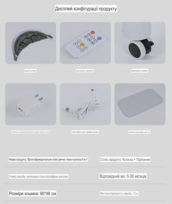 Єлектро колиска 5в 1 найкращий помічник мами з перших днів життя!