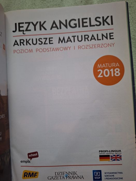 Oddam za darmo język angielski arkusze maturalne