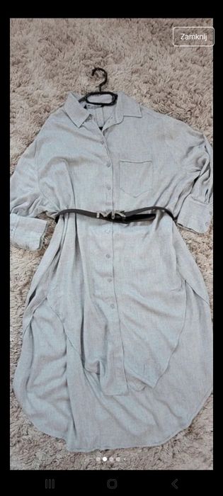 Sukienka koszulowa Zara S oversize