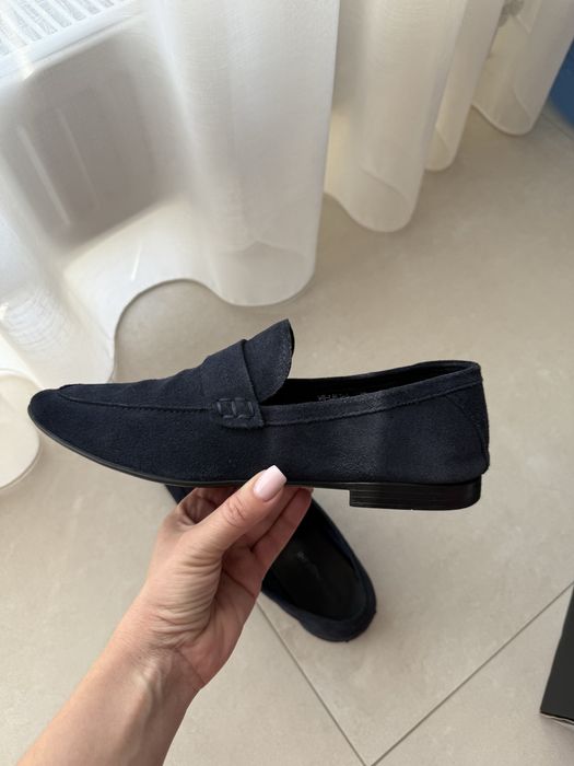 Мокасіни лофери чоловічі 42 розмір замша сині