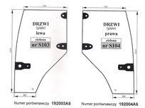 Case MX, CX, McCormick MTX, MC, CX - drzwi lewe, prawe S 103  S 104