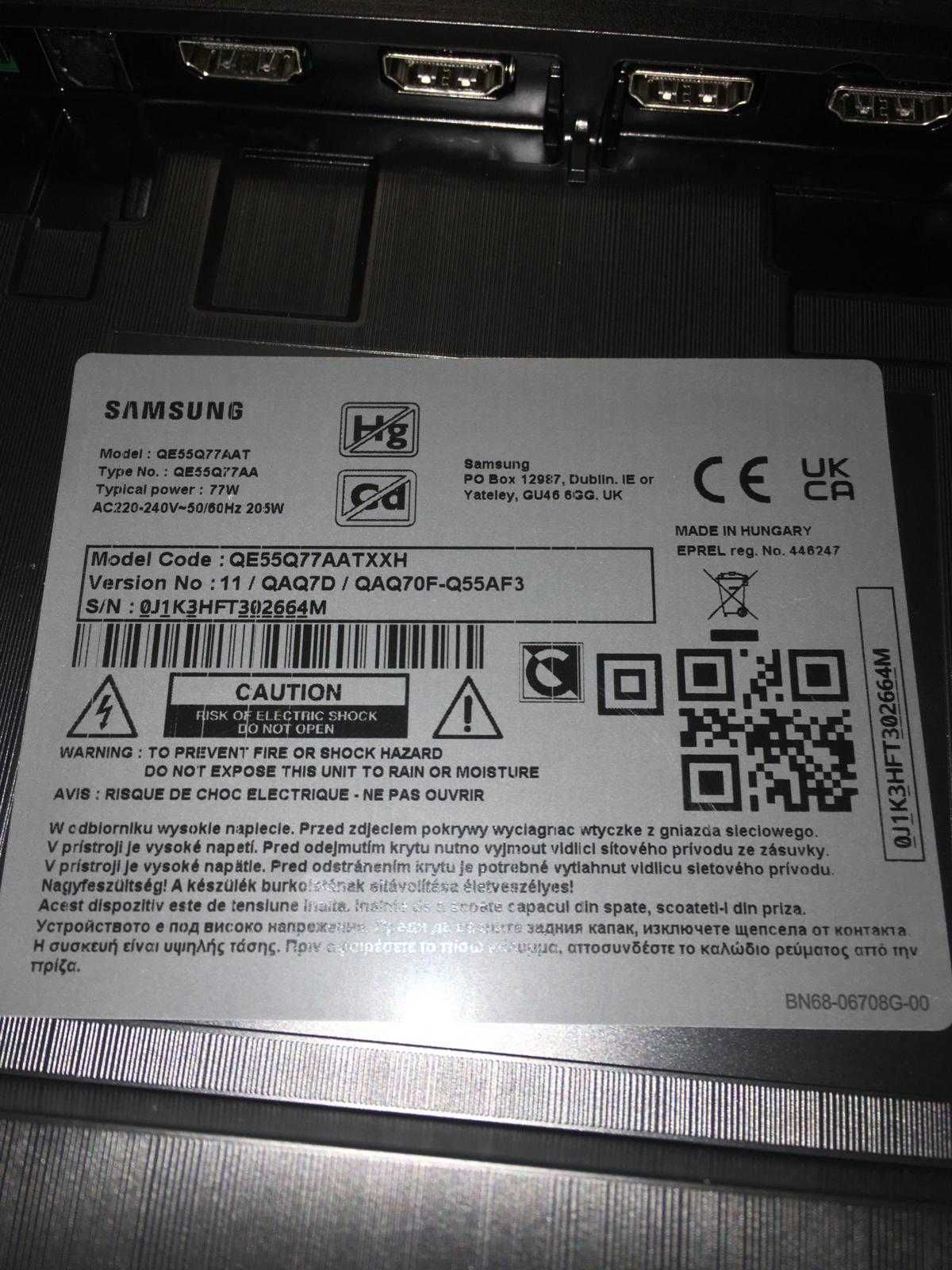 Telewizor Samsung 55" ekran do wymiany