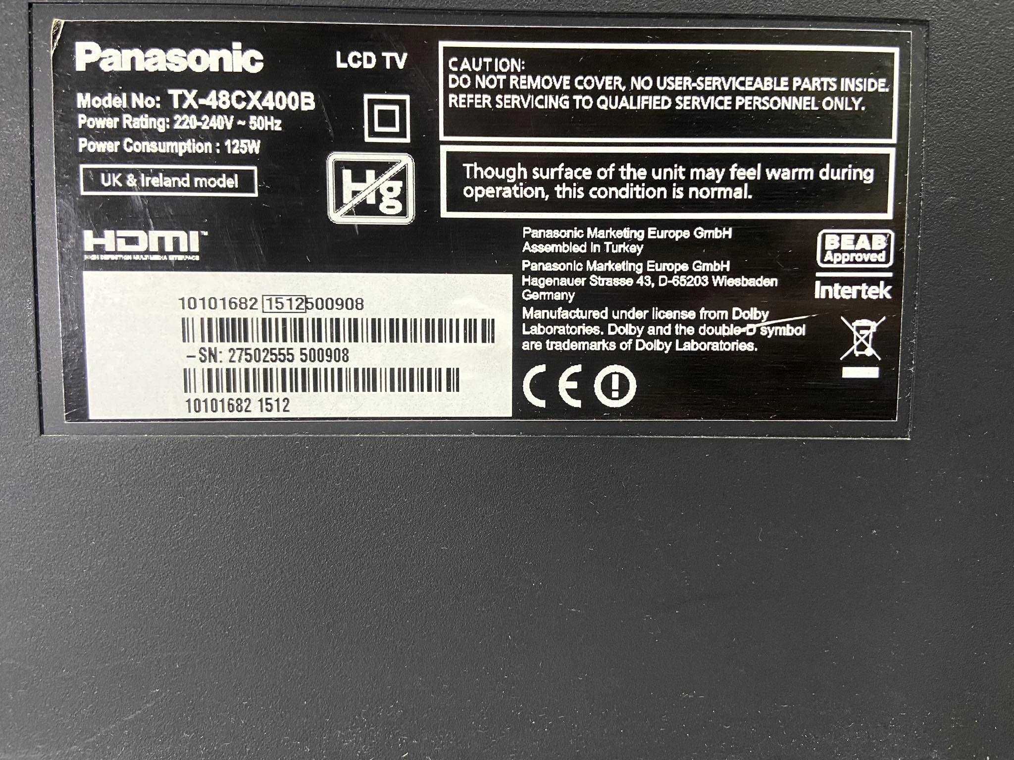 Telewizor LED Panasonic TX48CX400 48" 4K UHD