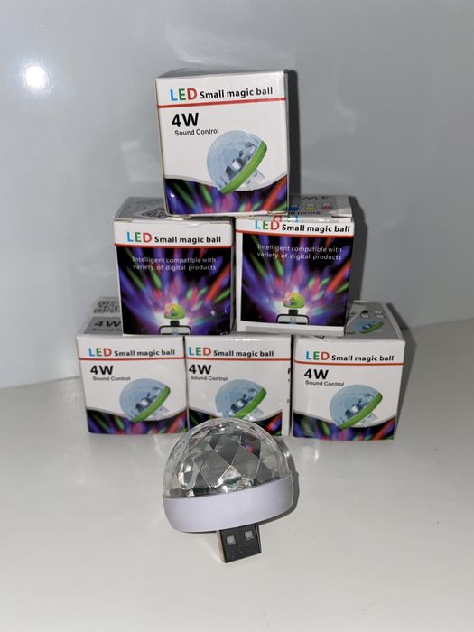 MINI LAMPKA LED • samochodowa • dyskotekowa • HIT