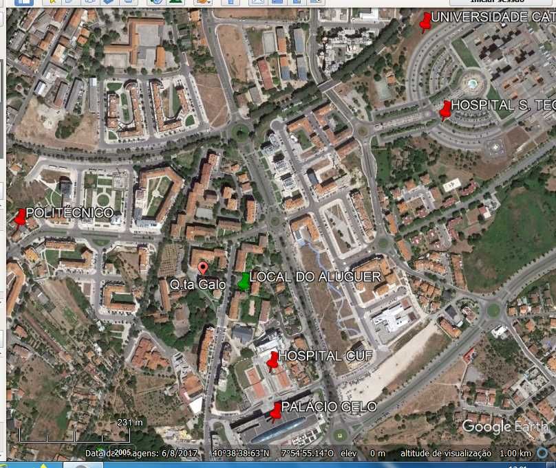 Aluga-se T2 Junto ao  P. Gelo  e Hospital