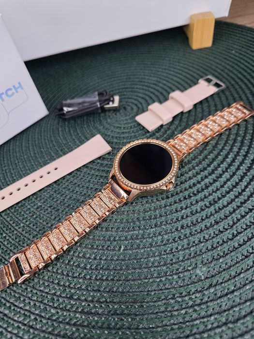 Złoty Smartwatch Damski LIGE 8gen Połączenia Bluetooth 2 paski NOWY