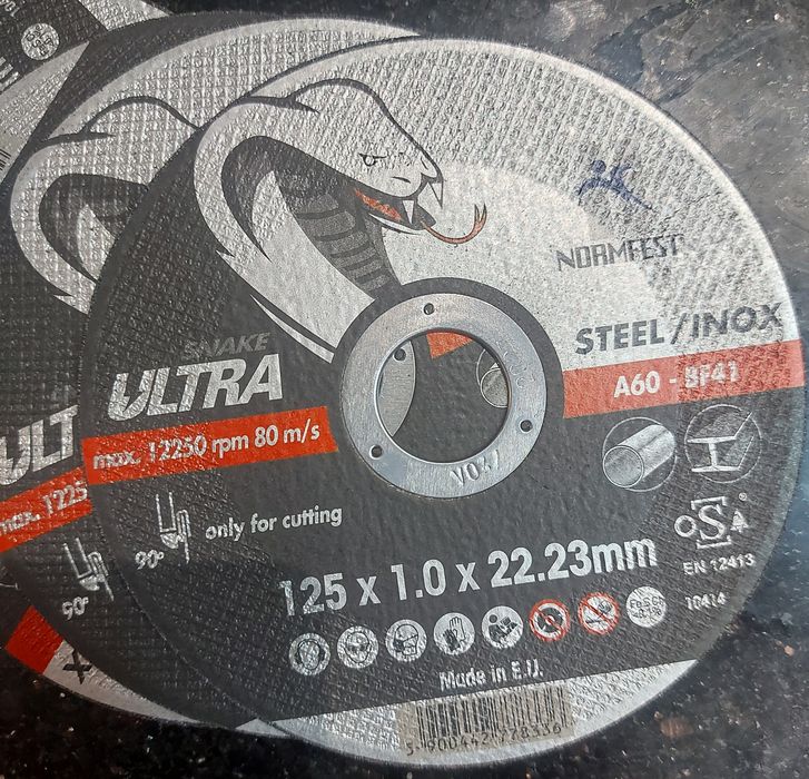 Tarcze do cięcia metalu SNAKE ULTRA 10 sztuk.