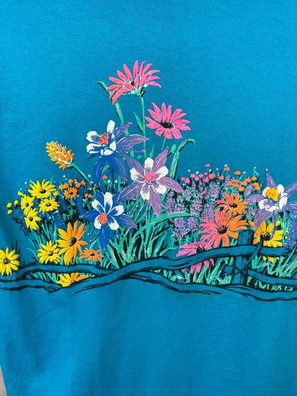Koszulka vintage y2k 90s kwiaty anvil premium archive rare streetwear