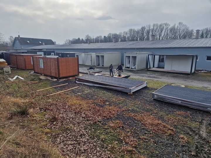 Kontener mieszkalny 3x7x2,5 klimatyzacja toaleta kuchnia całoroczny