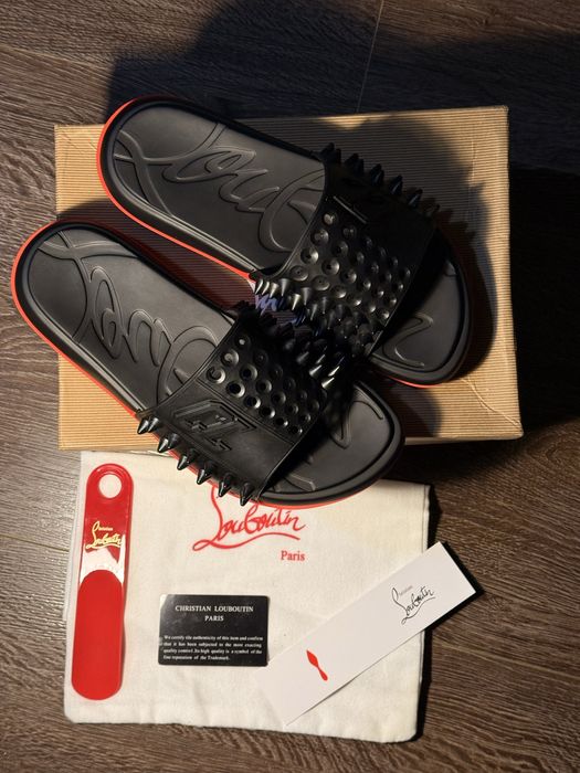 Тапки Christian Louboutin шлепанцы кристиан лубутен old money casual