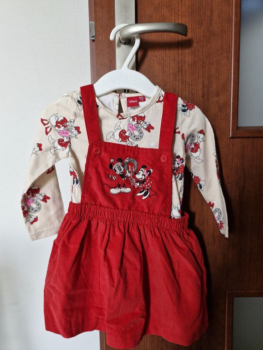 Komplet świąteczny bluzka + sukienka roz. 74