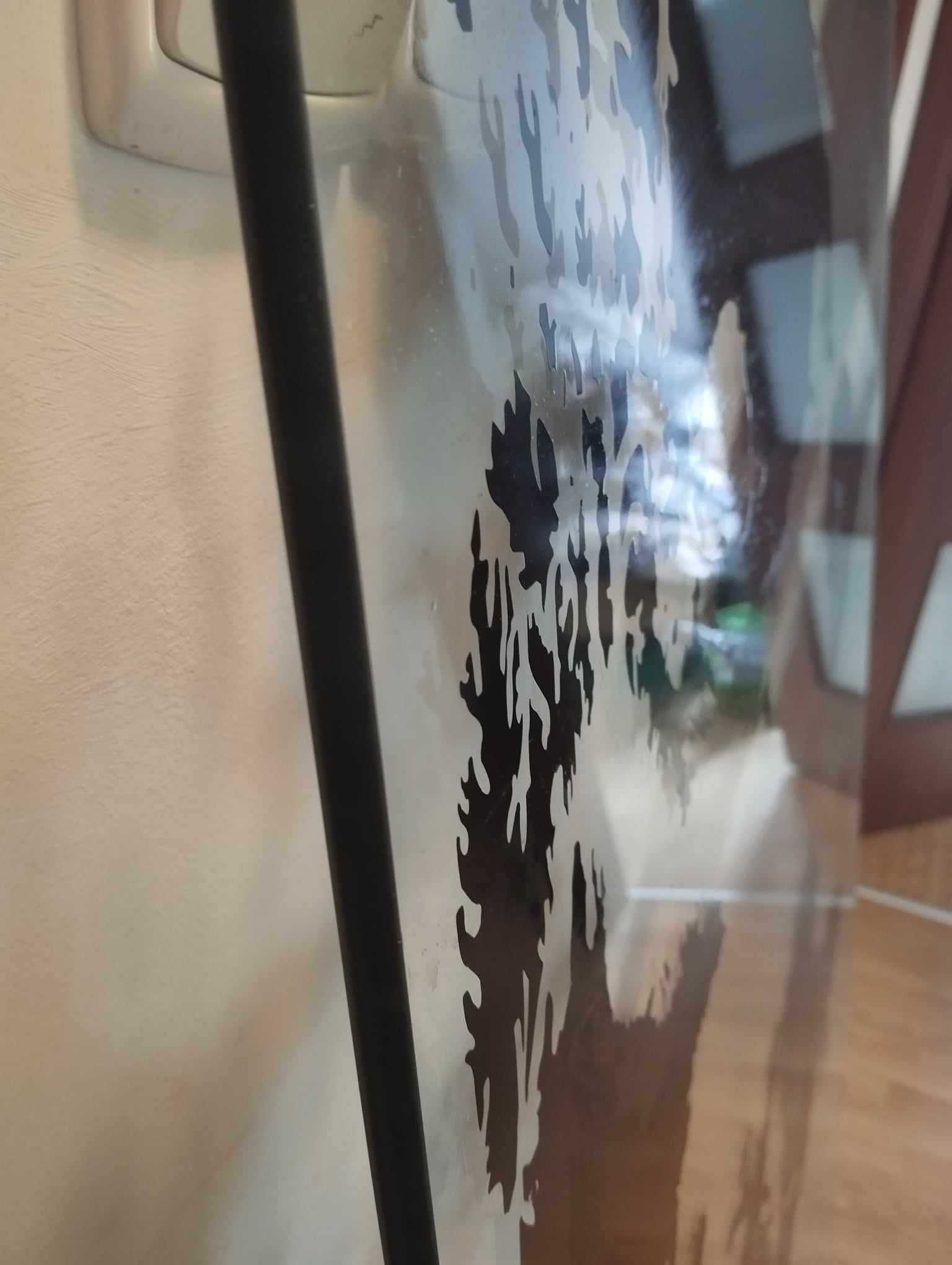 GRUBY SZKLANY Blat do biurka mapa świata IKEA