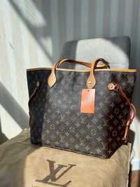 Damski shopper torebka duza Neverfull MM brazowa, sa rozne kolory