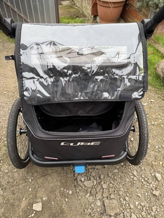 Przyczepka rowerowa Cube Trailer CMPT Double + zestaw do joggingu
