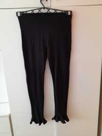Getry dzwony spodnie legginsy 158 cm reserved czarne szerokie doły