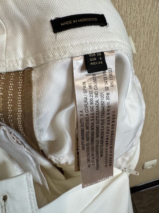 укорочені брюки, кюлоти з льону та бавовни massimo dutti, оригінал