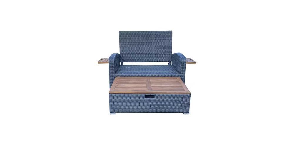 Sofa ogrodowa rattanowa BARI z funkcją relaksu
