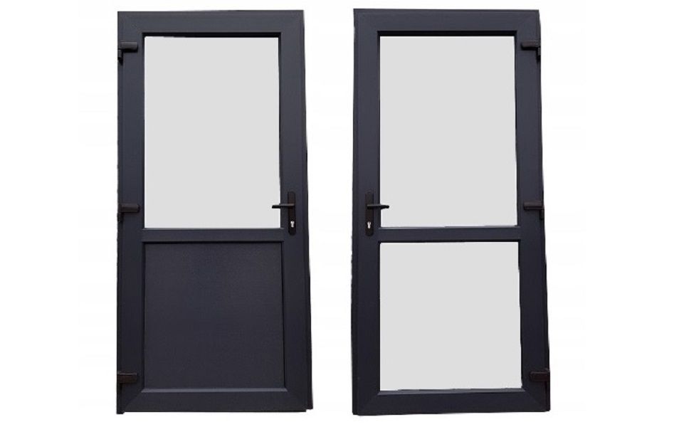Drzwi PCV 90x210 antracyt jak ALUMINIOWE różne rozmiary OD RĘKI nowe
