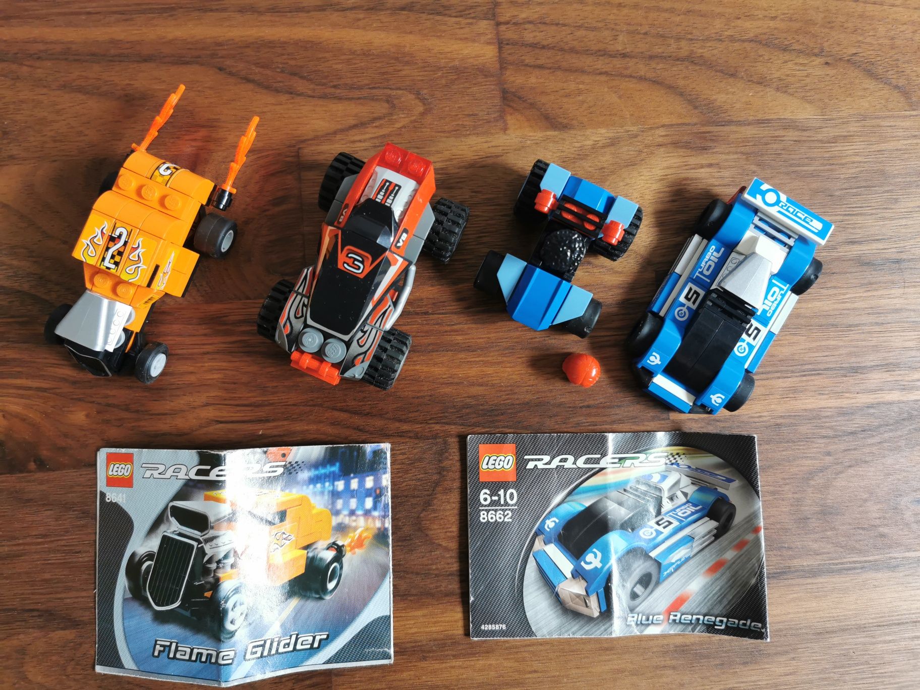 Komplet 8641 Lego 8642 Racers 8662 Samochody 4301 wyścigowe