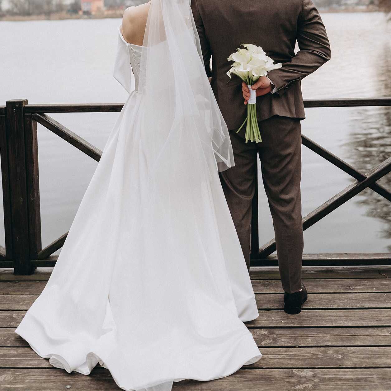 Весільна сукня плаття на зріст до 160 см розмір XS S