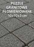 Puzzle granitowe płomieniowane 10x10x3 cm – ponad 20 m² dostępne