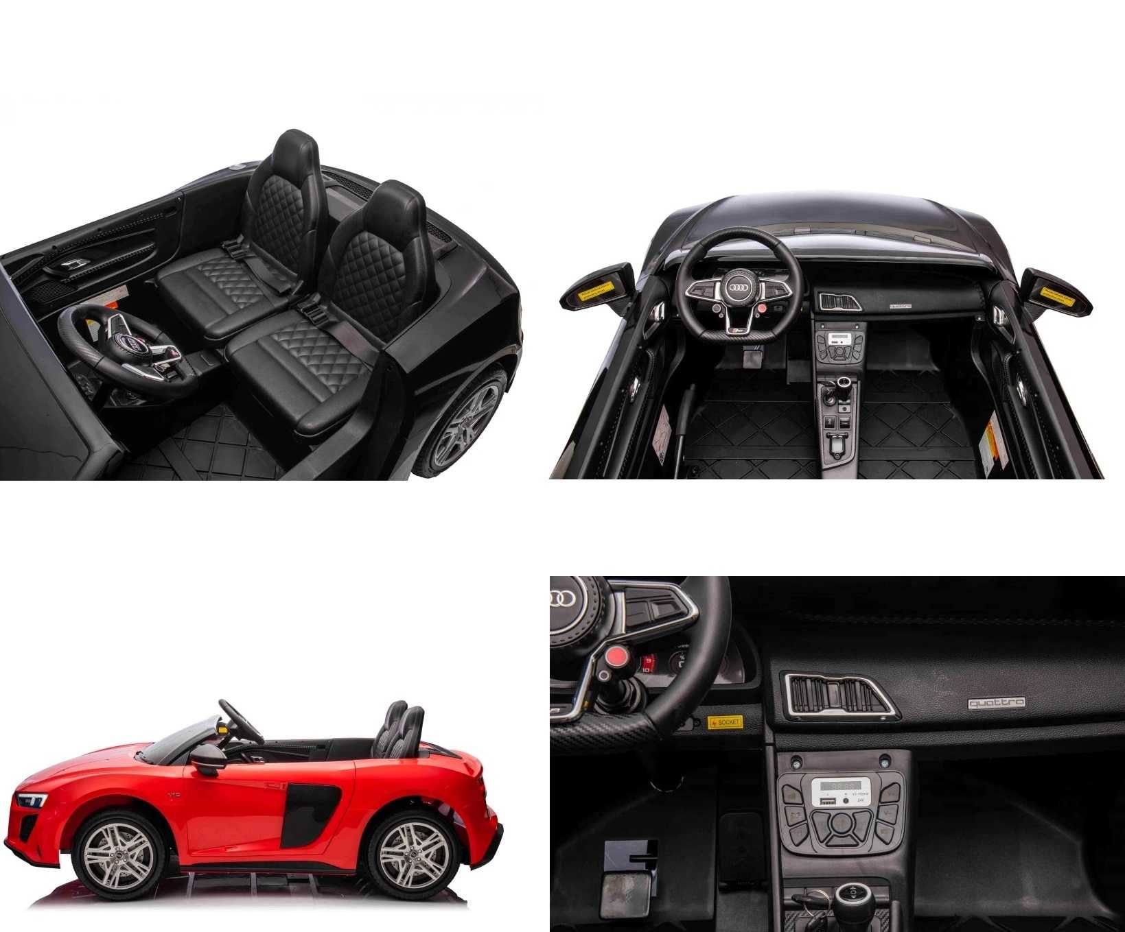 200W 24V Udźwig 100kg  2os. Pojazd Audi R8 STRONG Auto na akumulator