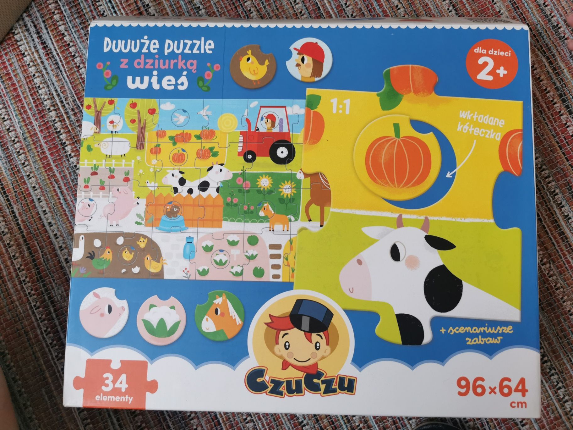 Czuczu duże puzzle z dziurką Wieś