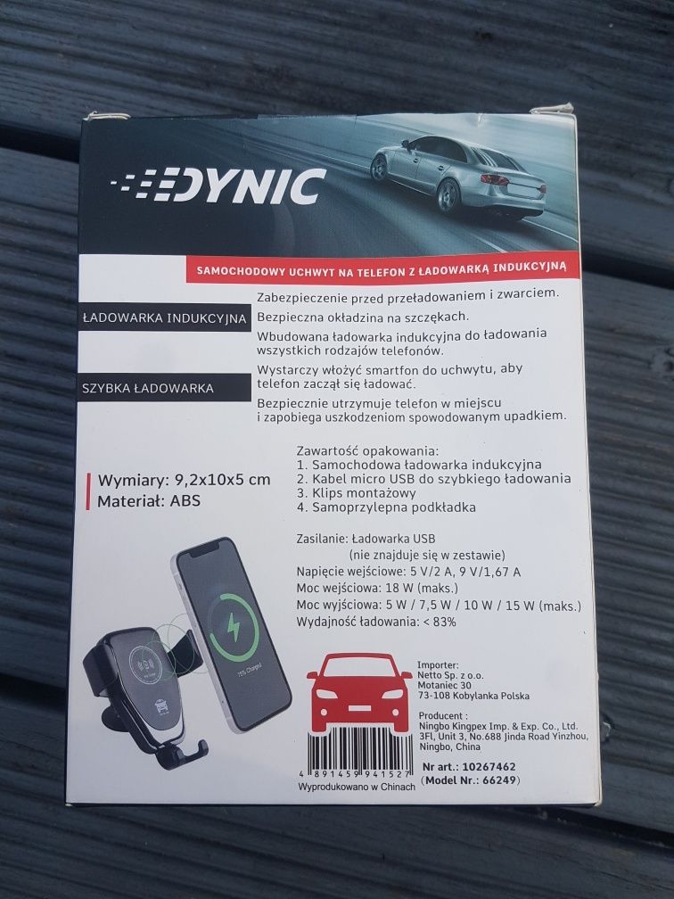 Do kolekcji - uchwyt do telefonu z ładowarka indukcyjna - nowy