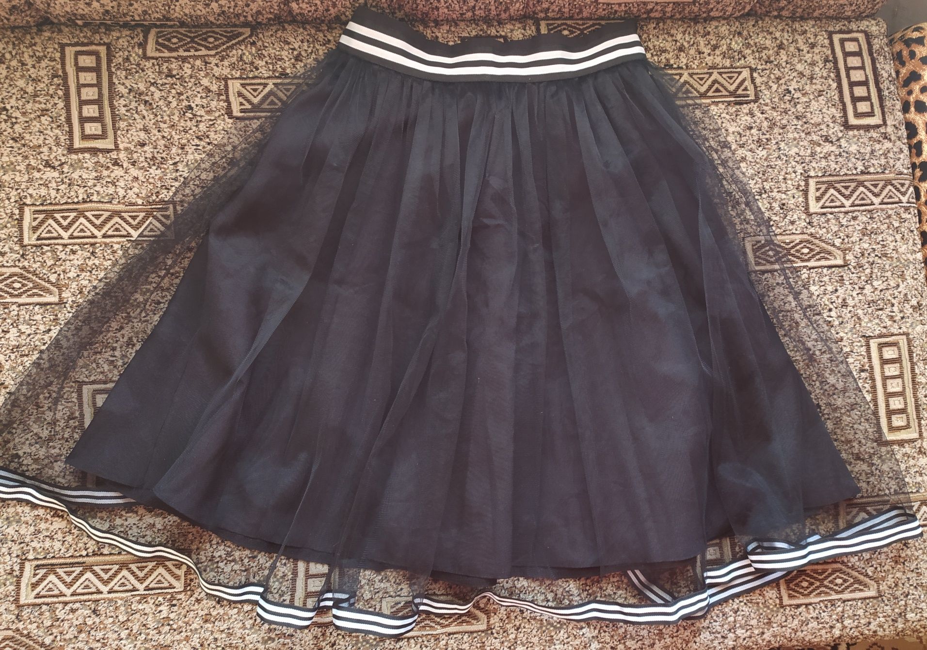 Чёрная юбка с сеткой/ чорна спідниця з сіткою