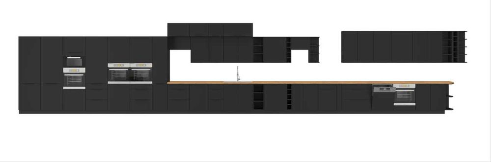 Zestaw "B" mebli kuchennych Monza/Siena 260cm pod wymiar