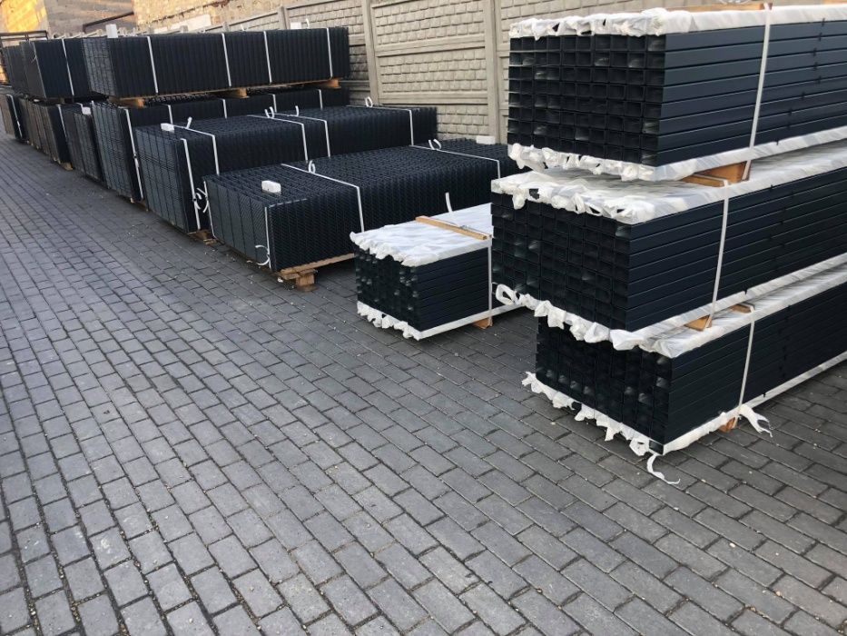 Kompletne ogrodzenie panelowe 4-1,2 słupek 2m obejma x2