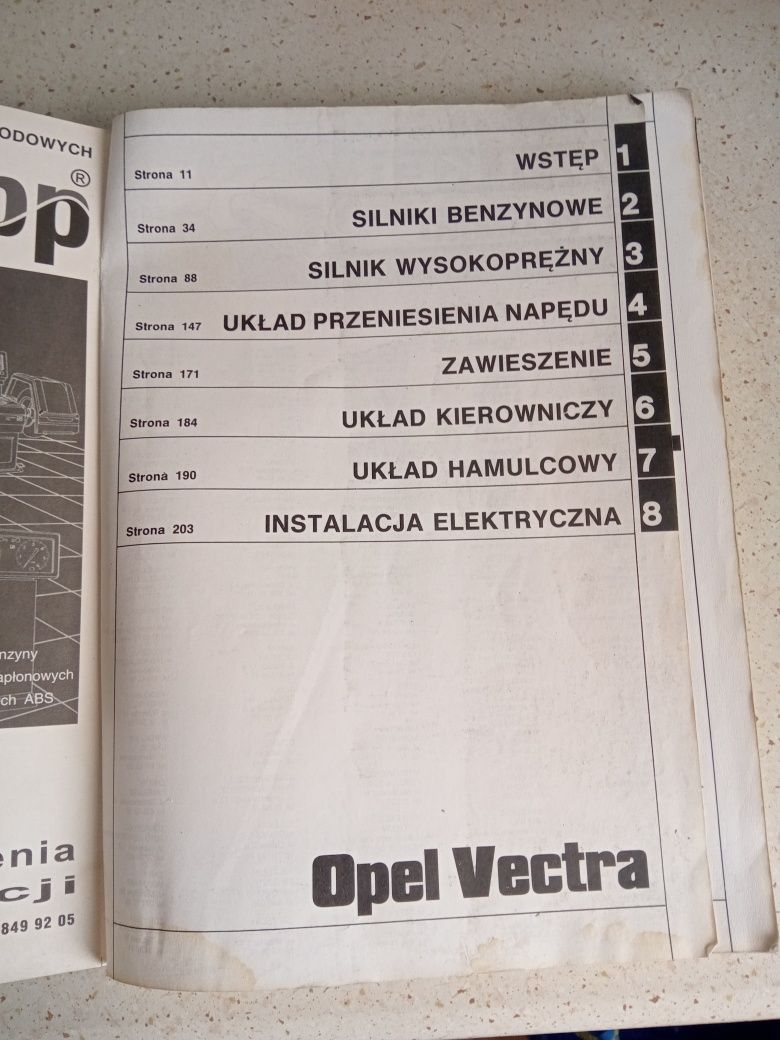 Książka opel Vectra obsługa i naprawa