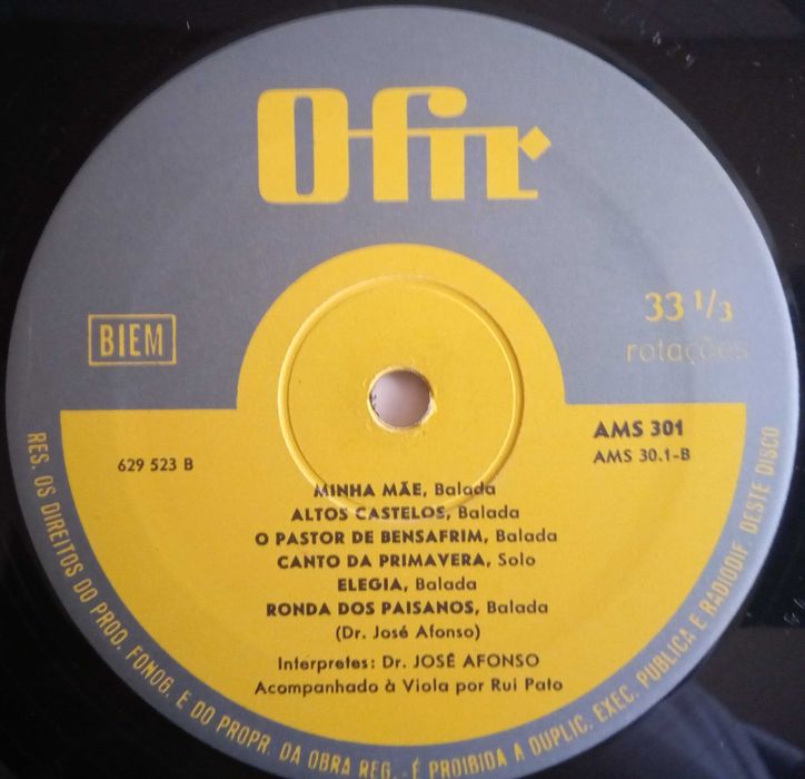 José Afonso	- - - - -		Baladas e Canções	- - - - -	LP