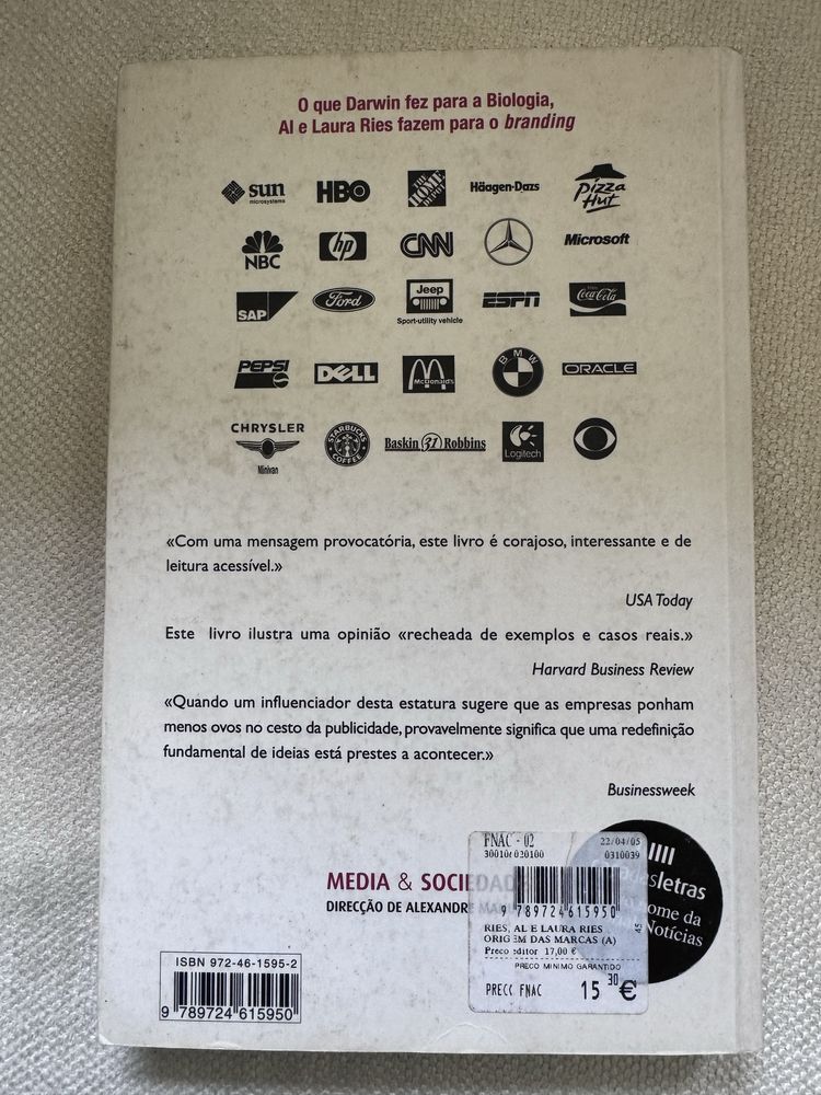 Livro A Origem das Marcas