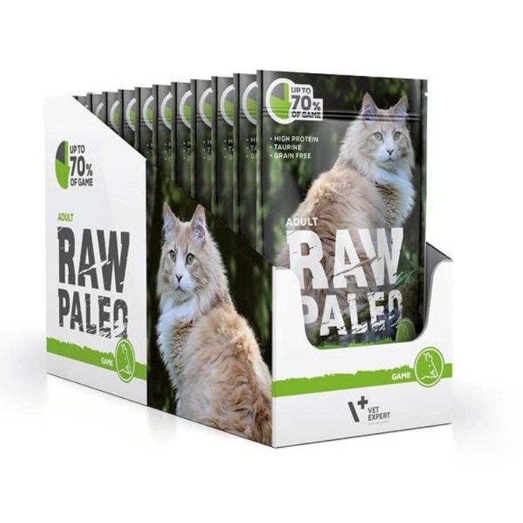 RAW PALEO ADULT CAT GAME 12x100g - mokra karma dla kotów dorosłych - d