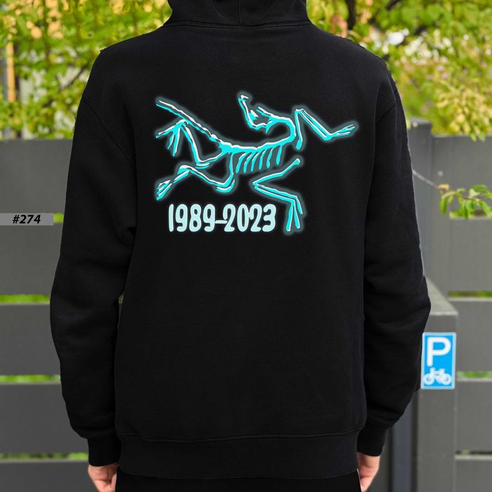 Худи Arcteryx Big Logo Черное | Зипка Кофта Артерикс | Биг Лого Принт