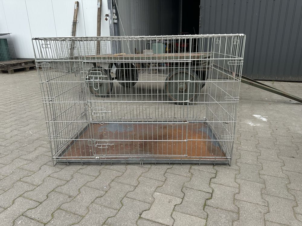 bardzo duża klatka dla psa transportowa z tacą