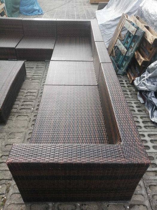 narożnik ogrodowy stół ława fotel meble na ogród ogrodowe XL poduszki