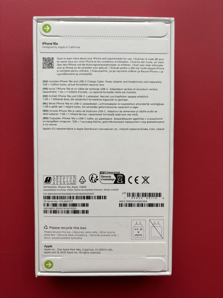 iPhone 16e 128GB • Новий