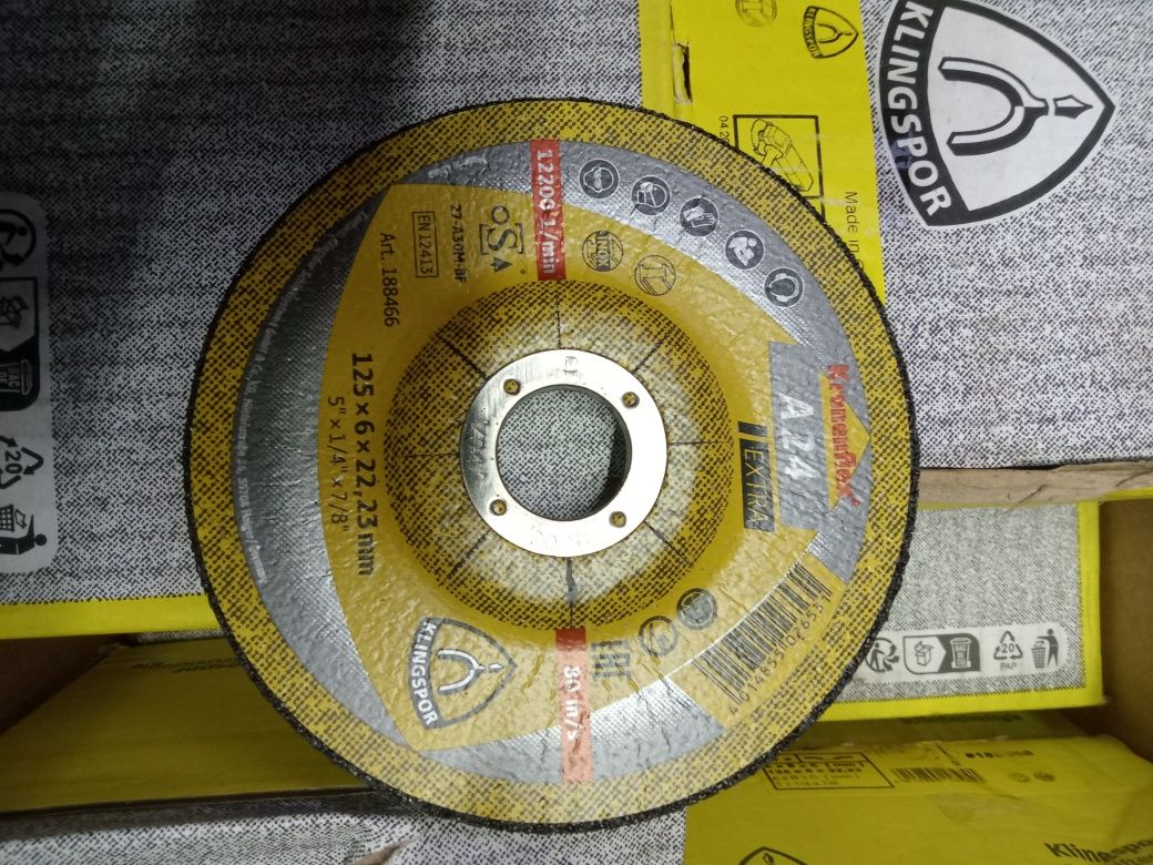 Круг,диск зачистной KLINGSPOR KRONENFLEX 125х6 A 24 Extra (Оптом)