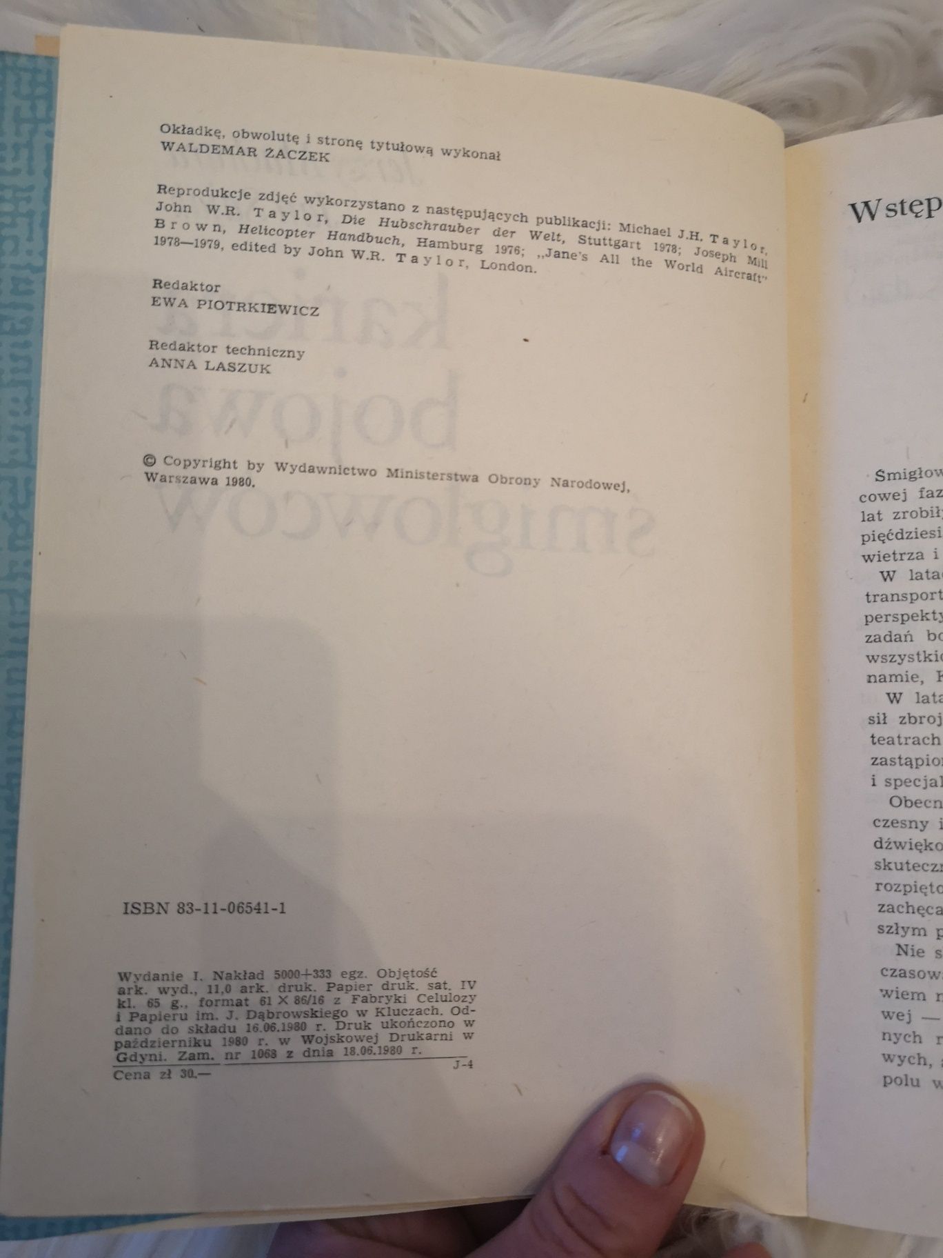 Książka "Kariera bojowa śmigłowców" Machura Sajak MON 1980 BIAŁY KRUK