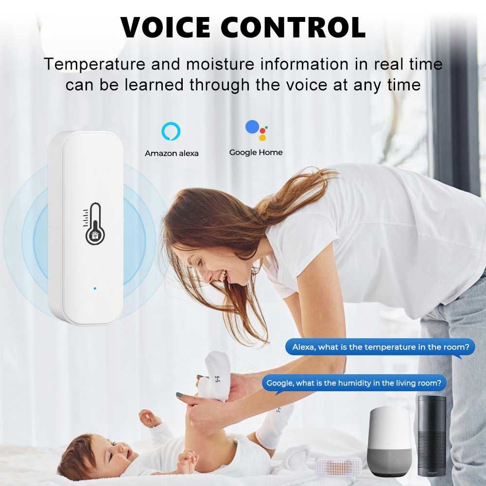 НОВЫЙ iHseno Датчик температуры и влажности TH08 Tuya Wi-Fi/Zigbee