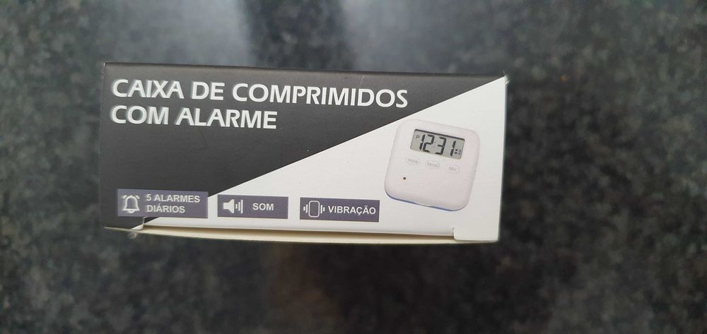 Caixa de comprimidos com alarme - NOVA!